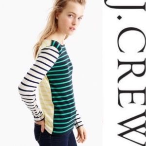 J. Crew Striped Breton Colorblock Top sz XL